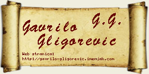 Gavrilo Gligorević vizit kartica